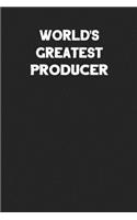 World's Greatest Producer: Blank Lined Career Notebook Journal