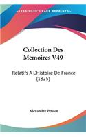 Collection Des Memoires V49