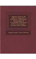 Auguste Comte Et M. Aulard À Propos De La Révolution