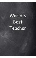World's Best Teacher Journal Chalkboard Design