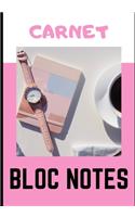 Carnet Bloc Notes: Cahier de notes - 100 pages lignées - étudiants - travail - organisateur - planificateur - planner - planning - prise de notes - agenda - Livre jour