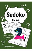 Sudoku Pocket Easy to Hard Levels: 150 Handy Size Travel-Friendly Puzzles and Solutions Fits into Handbag or Backpack Problem Solving on the Go Volume Two(2 Sudoku Pocket)
