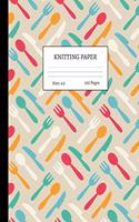 Knitting Paper: Graph Notebook and Journal for Patterns - 4:5 Ratio - 100 pages - Letter Format 8.5"x11" - Cover Design Code 00079