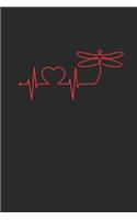 Dragonfly Heartbeat: Dragonflies Notebook, Dotted Bullet (6" x 9" - 120 pages) Animal Themed Notebook for Daily Journal, Diary, and Gift