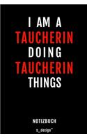 Notizbuch für Taucherin: Originelle Geschenk-Idee [120 Seiten liniertes blanko Papier]