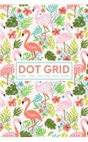 Dot Grid Notebook - Journal- Libreta - Cahier - Taccuino - Notizbuch: 110 Dotted Pages of Bullets for Journaling, Note Taking or to Create Your Own Planner, Organizer or Diary: Flamingo Theme 009-0