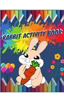 Rabbit Activity Book: Best Coloring Book ever An Adult Coloring Book of 50+ unique Rabbit Designs with little bit Mandala Style awesome Patterns