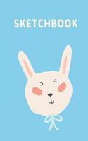 Sketchbook: A Cute Rabbit Kawaii Sketchbook for Kids: 100 Pages of 8.5" x 11" Large Blank Paper for Drawing, Doodling Painting or Sketching(5 Painting Sketchpad)