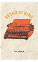 Retro Is King: Nostalgic Lover NOTEBOOK Grid-lined 6x9 - Retro Journal A5 Gridded - Vintage Lover Planner Retro Toys 120 Pages SQUARED - Steampunk Diary Mechanical