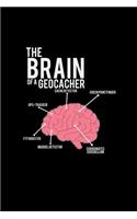 The brain of a geocacher: 6x9 Geocaching - lined - ruled paper - notebook - notes