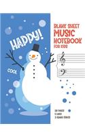 Blank Sheet Music Notebook for Kids