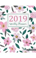 2019 Pink Floral Planner