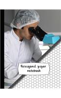 Hexagonal paper notebook: large 8.5 x 11" Organic chemistry hexagonal notebook paper. Ideal for Educational science - Students - Chemistry notes - hex grids - hex art