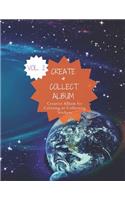 Create and Collect Album: Full Color Creative Album for Coloring or Collecting Stickers Space Adventure(2 Sticker Book)