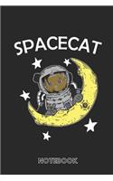 Spacecat Notebook: Cat Pet Animal Classic Journal Notebook with 110 Pages for Notes, Lists, Musings and More