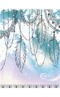 Notebook by Dim Ple: Feather Cover and Lined Pages, Extra Large (8.5 X 11) Inches, 110 Pages, White Paper