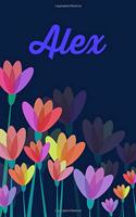 Alex: Personalised Alex Homework Book Notepad Notebook Composition and Journal Gratitude Diary