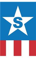 S: Superhero Comic Book Monogram Initial Letter S Notebook Journal