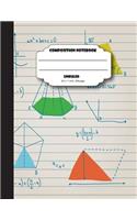 Composition notebook unruled 8.5 x 11 inch 200 page, Math write and draw doodles