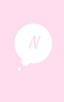 N: 6 x 9 Journal Notebook, Initial "N" Monogram Comic Book Bubble, Pink Cover, Blank Lined Journal (Diary, Daily Planner), 110 Durable Pages, Journal t