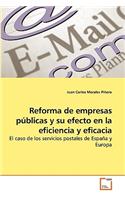 Reforma de empresas públicas y su efecto en la eficiencia y eficacia