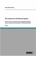 The importance of electoral system
