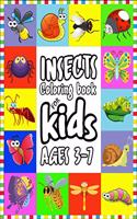 Insects Coloring Book for Kids Ages 3-7