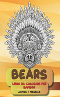 Libro da colorare per bambini - Mandala - Animali - Bears