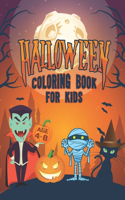 Halloween Coloring Book for Kids Ages 4-8