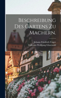 Beschreibung des Gartens zu Machern.