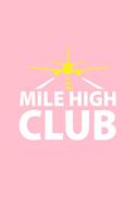 Mile High Club: Lined Journal - Mile High Club Airplane Black Fun-ny Hobby Travel Lover Gift - Pink Ruled Diary, Prayer, Gratitude, Writing, Travel, Notebook For Me