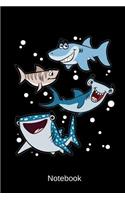 Notebook: Happy Sharks Notepad