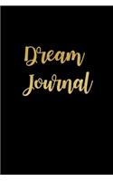 Dream Journal: Lined Diary and Gratitude Journal with Prompts for Men & Women Small Notebook to Write In, Black & Gold Minimalist