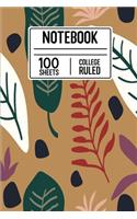 Notebook 100 Sheets College Ruled