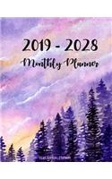 Monthly Planner 2019 - 2028, 10 Year Calendar: Monthly Schedule Organizer - Agenda Planner for Ten Years, 120 Months Calendar, Appointment Notebook