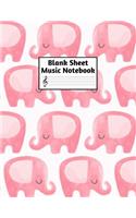 Blank Sheet Music Notebook: Easy Blank Staff Manuscript Book Large 8.5 X 11 Inches Musician Paper Wide 12 Staves Per Page for Piano, Flute, Violin, Guitar, Trumpet, Drums, Cell