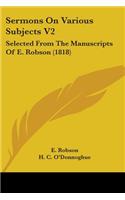 Sermons On Various Subjects V2