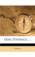 Odes D'horace......