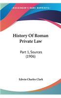 History Of Roman Private Law
