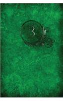 Monogram 3 Notebook: Blank Journal Diary Log