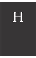 Buchstabe H Notizbuch
