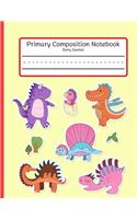Primary Composition Notebook - Dinosaur: Story Paper Journal: Grade K-2 Dotted Midline and Picture Space