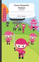 Primary Composition Notebook K-2 Story Paper 8.5 x 11 110 pages: Ninja Kids