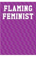 Flaming Feminist: Graph Paper Notebook 6"x9" 120 Pages