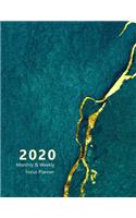 2020 Monthly & Weekly Focus Planner: Large. Monthly overview and Weekly layout with focus, tasks, to-dos and notes sections. Accomplish your goals. Monday start week. 8.5"x 11.0" (Lette
