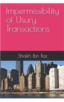Impermissibility of Usury Transactions