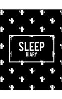 Sleep Diary: Beauty Art Black, Sleep Journal Monitor Healthy Sleep Habits and Insomnia Large Print 8.5" X 11" Five Minutes Journal Before Bed