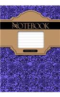 Notebook, Decorative Purple, 7 X 10, 50 Sheet