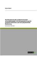 Berechnung der eindimensionalen zeitunabhängigen Schrödingergleichung für einfache Potentiale und ihre physikalische Bedeutung