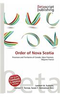 Order of Nova Scotia: (English)